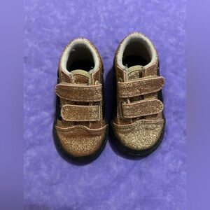 SPARKLE Rose Gold Pink Toddler Vans